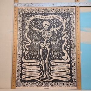 Madame Talbot Skeleton Poster Toast To Your Coffin Art Print 18x23 Gothic Oregon